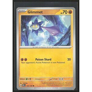 Glimmet 122/197 - Obsidian Flames - Regular- Common - English - Pokemon  Card NM